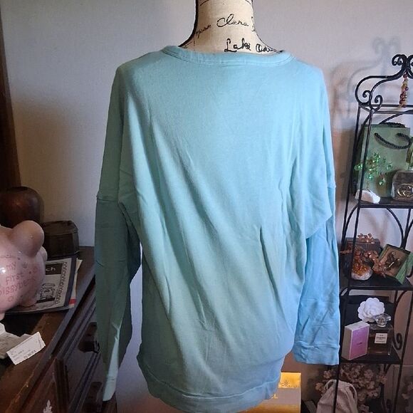 PINK VS Blue PINK NATION Mesh Sweatshirt Size Medium - Picture 6 of 7